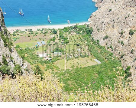 butterfly valley high view canyon fethiye turkey