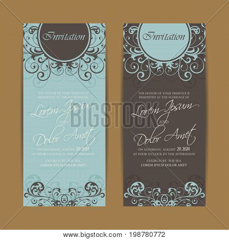 Wedding invitation and save the date cards. Also can be used as greeting cards birthday cards or party invitations.