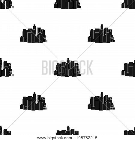 Megalopolis icon in black design isolated on white background. Architect symbol stock vector illustration.