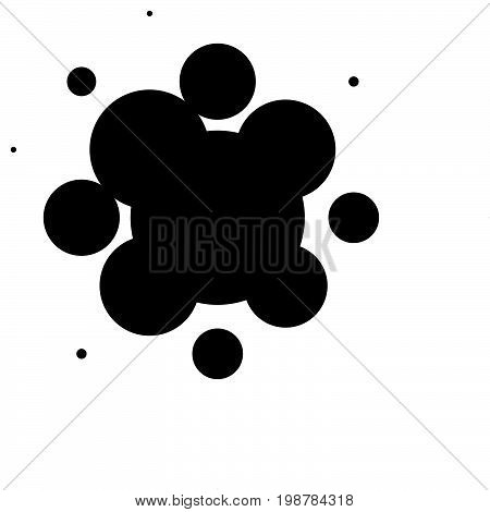Halftone Element, Circular Halftone Pattern. Specks, Halftone Circle Gradient