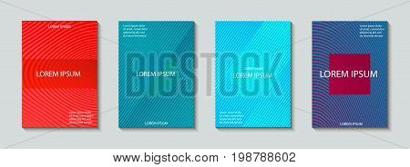 Covers Design Set. Abstract, Minimal, Geometric Pattern.