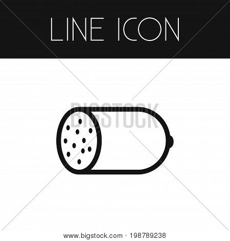 Kielbasa Vector Element Can Be Used For Sausage, Frankfurter, Kielbasa Design Concept.  Isolated Sausage Outline.