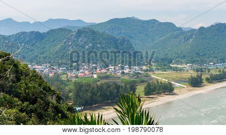 Tropical White Sand Beach In Khao Sam Roi Yot National Park, Thailand