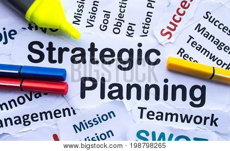 Strategic Planning Banner,decorate with color pen and hilight pen.