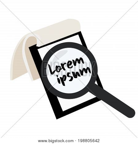 Back to school. Vector illustration. School back concept with scissors, notebook, magnifying glass, ruler, eraser, pencil pen