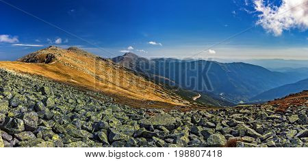 View of the mountain landscape of the Low Tatras-Slovakia