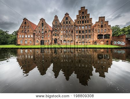 Salzspeicher, Historic Salt Storage Warehouses In Lubeck, Germany