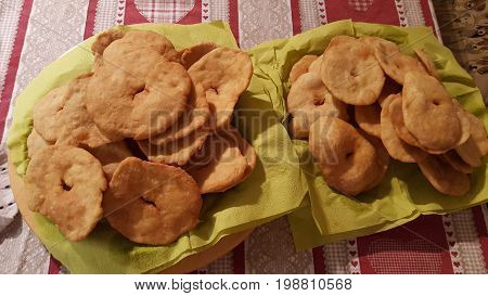 home made tortas fritas in two plates