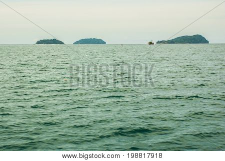 The View From The Boat To The Islands. Sabah, Malaysia.