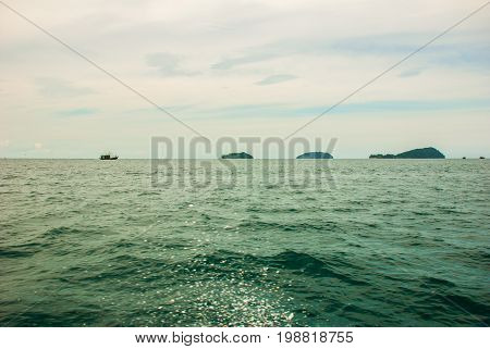 The View From The Boat To The Islands. Sabah, Malaysia.