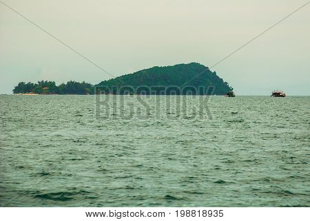 The View From The Boat To The Islands. Sabah, Malaysia.