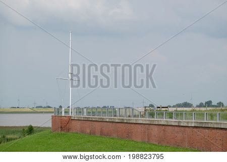 the small village of ditzum at the river ems