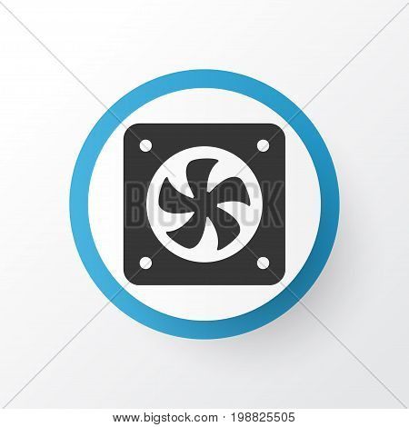 Premium Quality Isolated Computer Ventilation Element In Trendy Style.  Cpu Fan Icon Symbol.