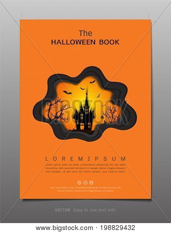 Covers design template, Inspiration for halloween night concept, Use in brochure, annual report, flyer - leafle, magazine, poster, corporate presentation, portfolio, banner, website.
