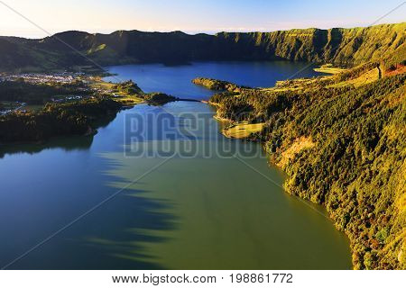 Sete Cidades landscape, Sao Miguel Island, Azores, Europe