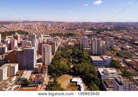 Aerial View of Ribeirao Preto city in Sao Paulo, Brazil