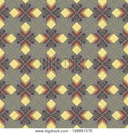 Arabesque decor. Seamless pattern Vector Illustration symmetry
