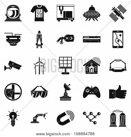 Near future icons set. Simple set of 25 near future vector icons for web isolated on white background