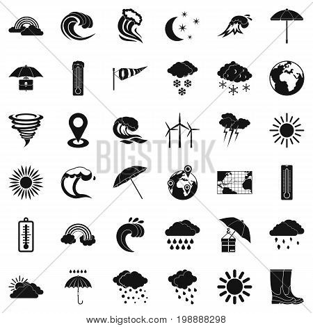 Good weather icons set. Simple style of 36 good weather vector icons for web isolated on white background