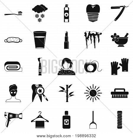 Clean icons set. Simple set of 25 clean vector icons for web isolated on white background