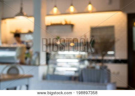 Vintage white bakery house interior stock photo