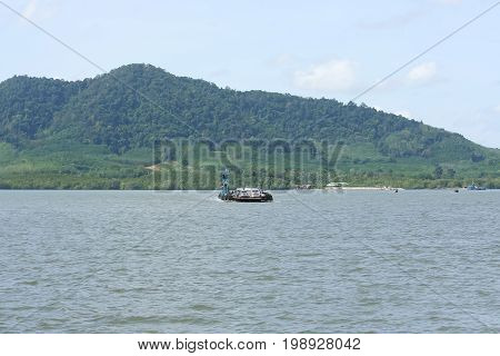 Lanta Ferry Boat Between Krabi And Lanta Island, Krabi.