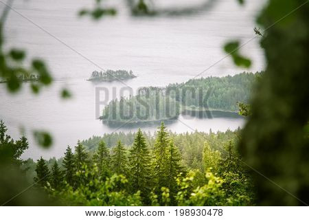 A Beautiful Panorama Of Lake And Forest From Koli National Park Peaks