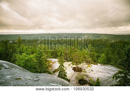 A Beautiful Panorama Of Lake And Forest From Koli National Park Peaks