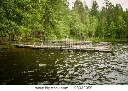 A Beautiful Lake Landscape In Finland