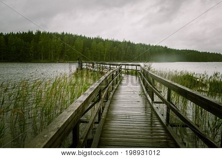 A Beautiful Lake Landscape In Finland