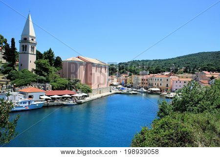 lovely small town Veli Losinj in Croatia