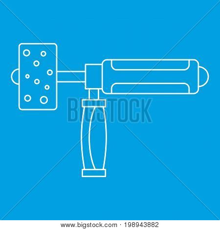 Precision grinding machine icon blue outline style isolated vector illustration. Thin line sign