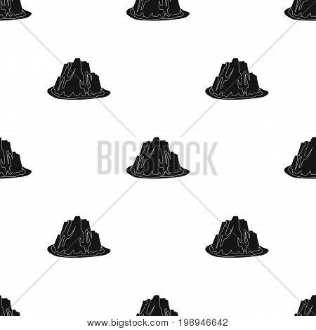 Ice mountain all the cracks.The mountain from which icebergs.Different mountains single icon in black style vector symbol stock web illustration.