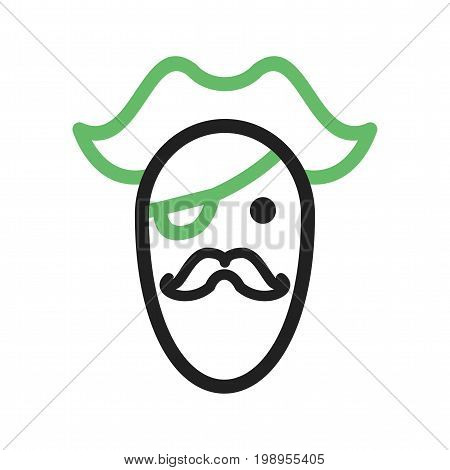 Hat, pirate, character icon vector image. Can also be used for Pirate. Suitable for use on web apps, mobile apps and print media