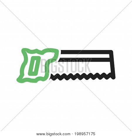 Saw, cut, tennon icon vector image. Can also be used for Hand Tools. Suitable for use on web apps, mobile apps and print media.