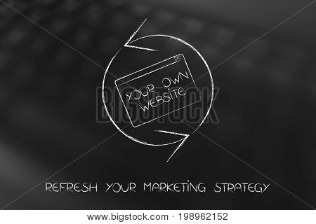 Refresh Symbol With Your Own Website Pop-up, Marketing Strategy Reload