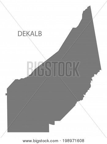 Dekalb County Map Of Alabama Usa Grey Illustration Silhouette