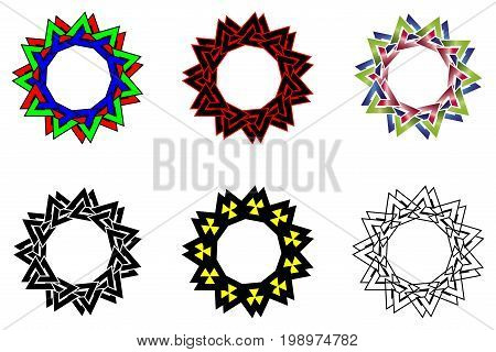 Valknut vector pattern , Valknut black and white background