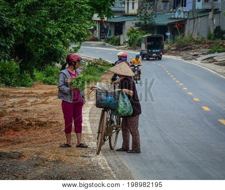 Mountain Road In Mai Chau, Northern Vietnam