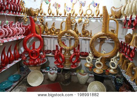 Turkish Ceramics In Souvenir Shop