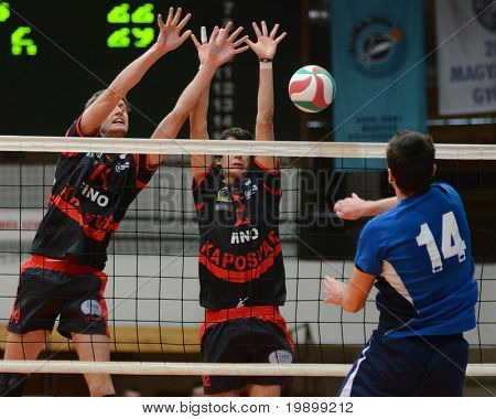 KAPOSVAR, Macaristan - 3 Nisan: Engeller Balazs Bagics (C) Macar ulusal şampiyonluk Top 