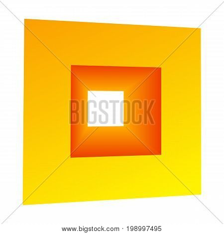 Cube icon for your business promotional artwork. Abstract square graphic design for flyers, banners, presentations. Vector illustration.