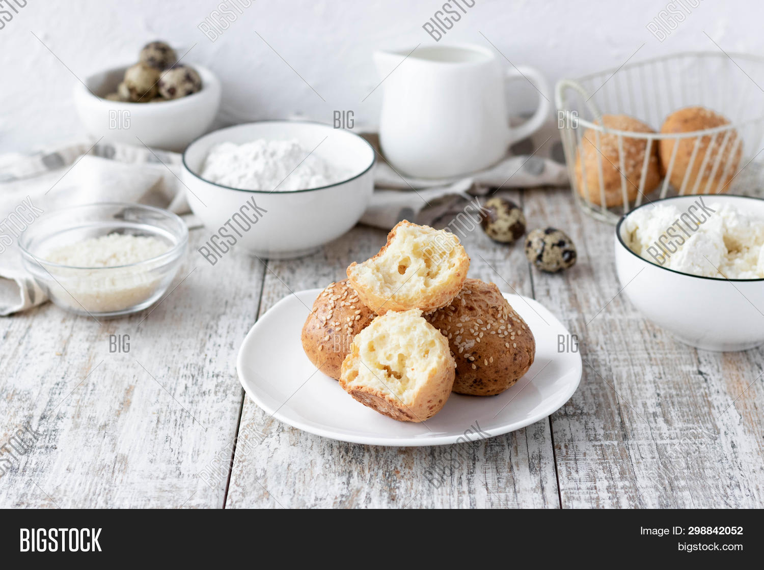 Cottage Cheese Buns On Image & Photo (Free Trial) Bigstock