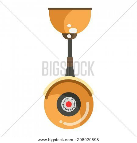 Security CCTV camera in inverted position isolated on white