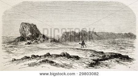 Vista vecchio di Seleucia, Mesopotamia (oggi Iraq). Creato da De Bar dopo Lejean, pubblicato su Le Tour