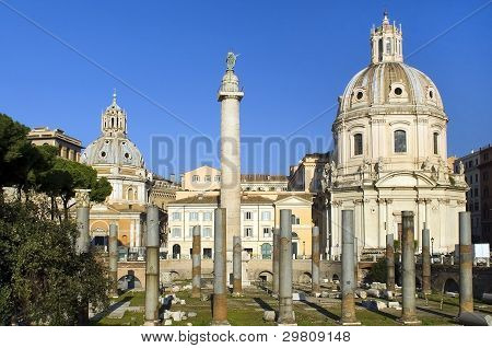遗址的 A 论坛的 Trajan 罗马