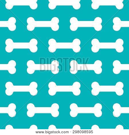 Bones For Dog. Seamless Vector Pattern For Pet Items.