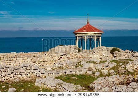 Sebastopol, Crimea, Russia - November 04, 2018: Chapel On The Site Of The Baptism Of St. Prince Vlad