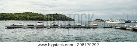 Vrsar, Croatia - May 22, 2018: Beautiful Panorama With Yachts And Marina In The Adriatic Sea, Vrsar 