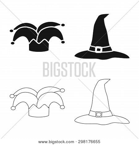 Vector Design Of Clothing And Cap Symbol. Collection Of Clothing And Beret Stock Vector Illustration